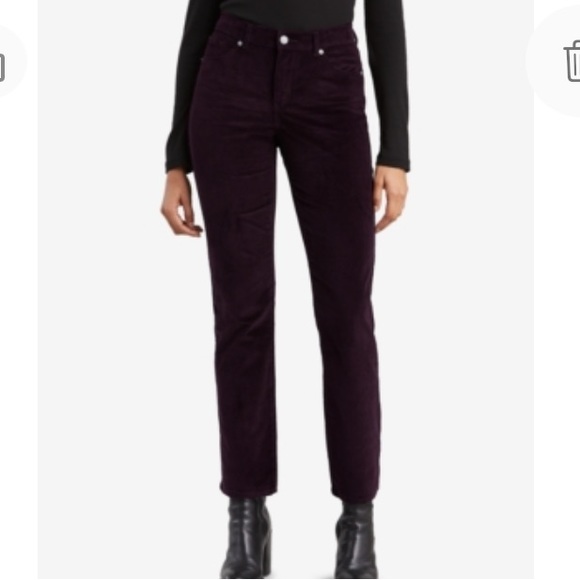 NEW Levi’s Classic Straight Leg Corduroy Pants, Size 16, Burgandy Maroon - Picture 1 of 6